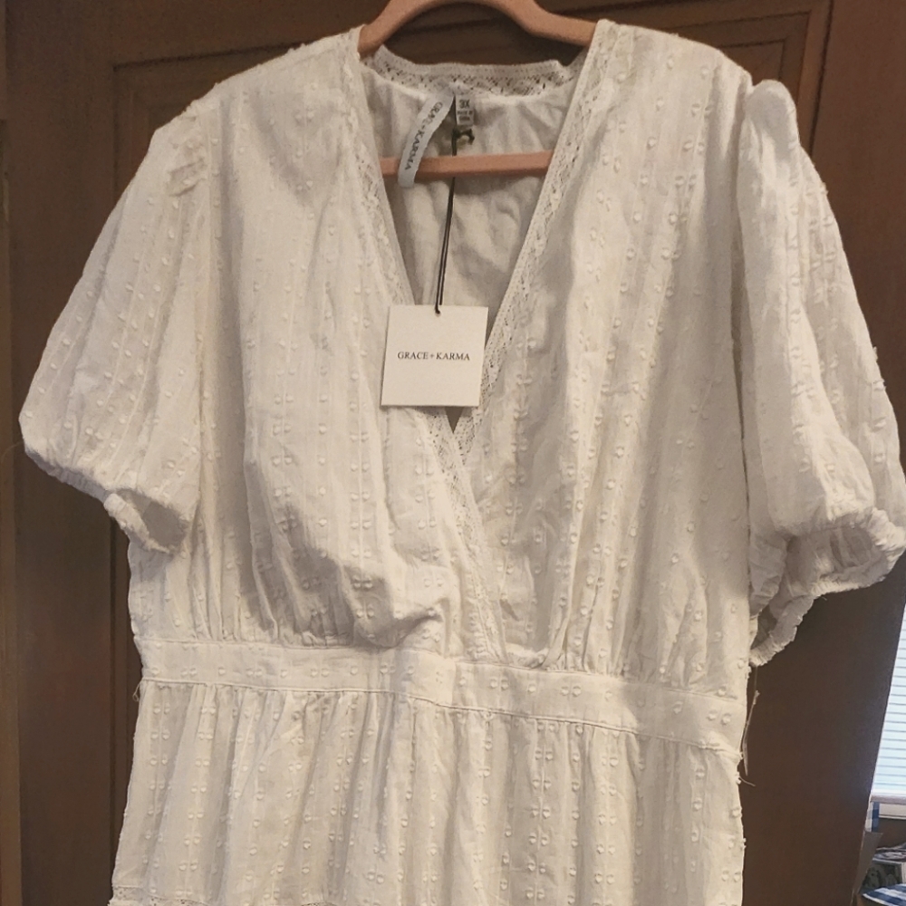 GRACE +KARMA White Summer Sundress